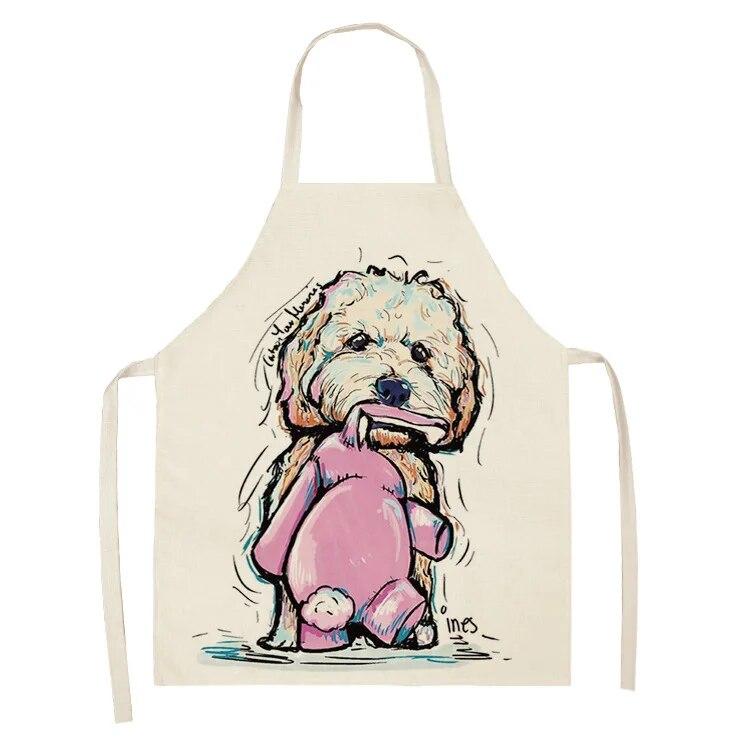 Бытовой кухонный фартук, фартук из скандинавского полиэстера с животными, комбинезон из полиэстера, фартук для взрослых, фартук из полиэстера