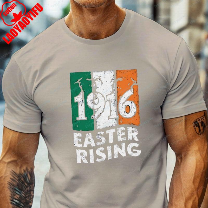 EASTER Vintage Cotton Tee Mens Casual Grew Neck Short Sleeve TShirt for Summer Ropa Hombre Cool Classic Fashion Streetwear
