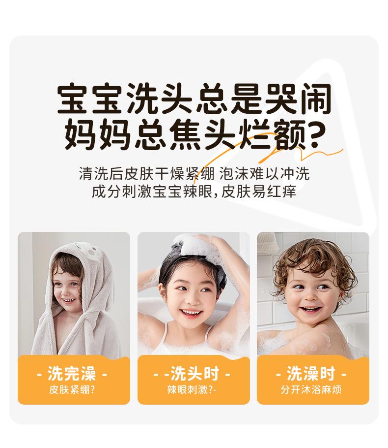 Pianzaihuang Empress Children's Amino Acid Active Shampoo and Shower Gel 2 Bottles