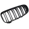 2PCS Gloss Black Front Kidney Grill Grille For-BMW E92 E93 3-Series 328I 335I Coupe LCI 10-13 Double Slat Dual Line Hood