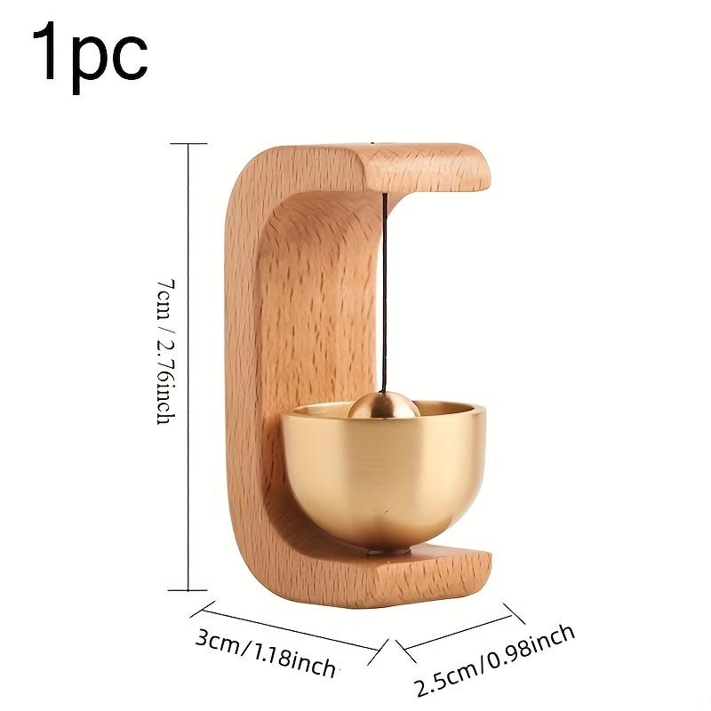 1pc Handcrafted Solid Wood Suction Door Chime - Beautiful Entryway Bell and Hanging Ornament