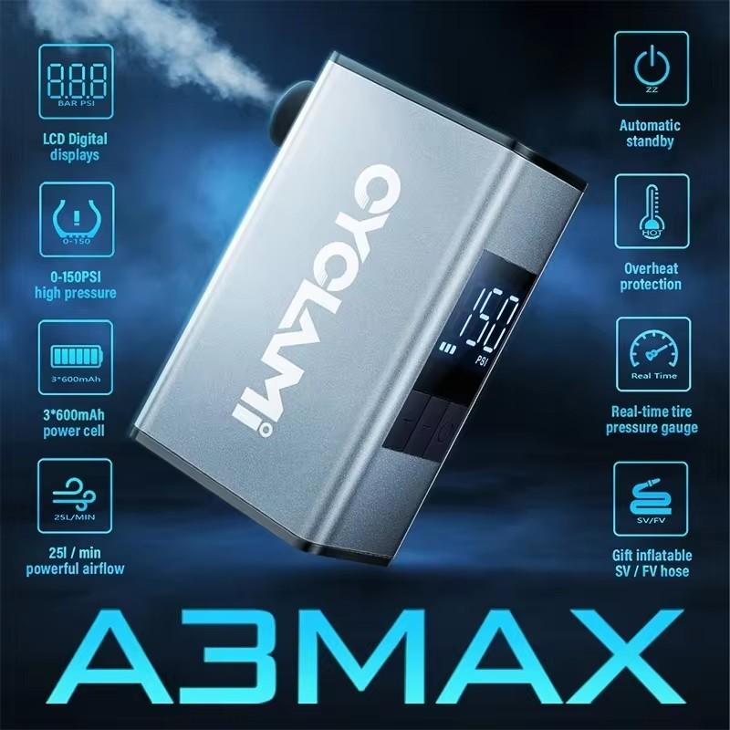 CYCLAMI A3 Max Портативный Электрический Насос для Велосипеда Перезаряжаемый Цифровой Манометр PSI Накачка Шин Аксессуары для Шоссейных и MTB Велосипедов