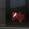 Merry Christmas Winter Decals, Car Stickers, Holiday Wall Window Clings, Decorations Accessories (Hat Merry Christmas)