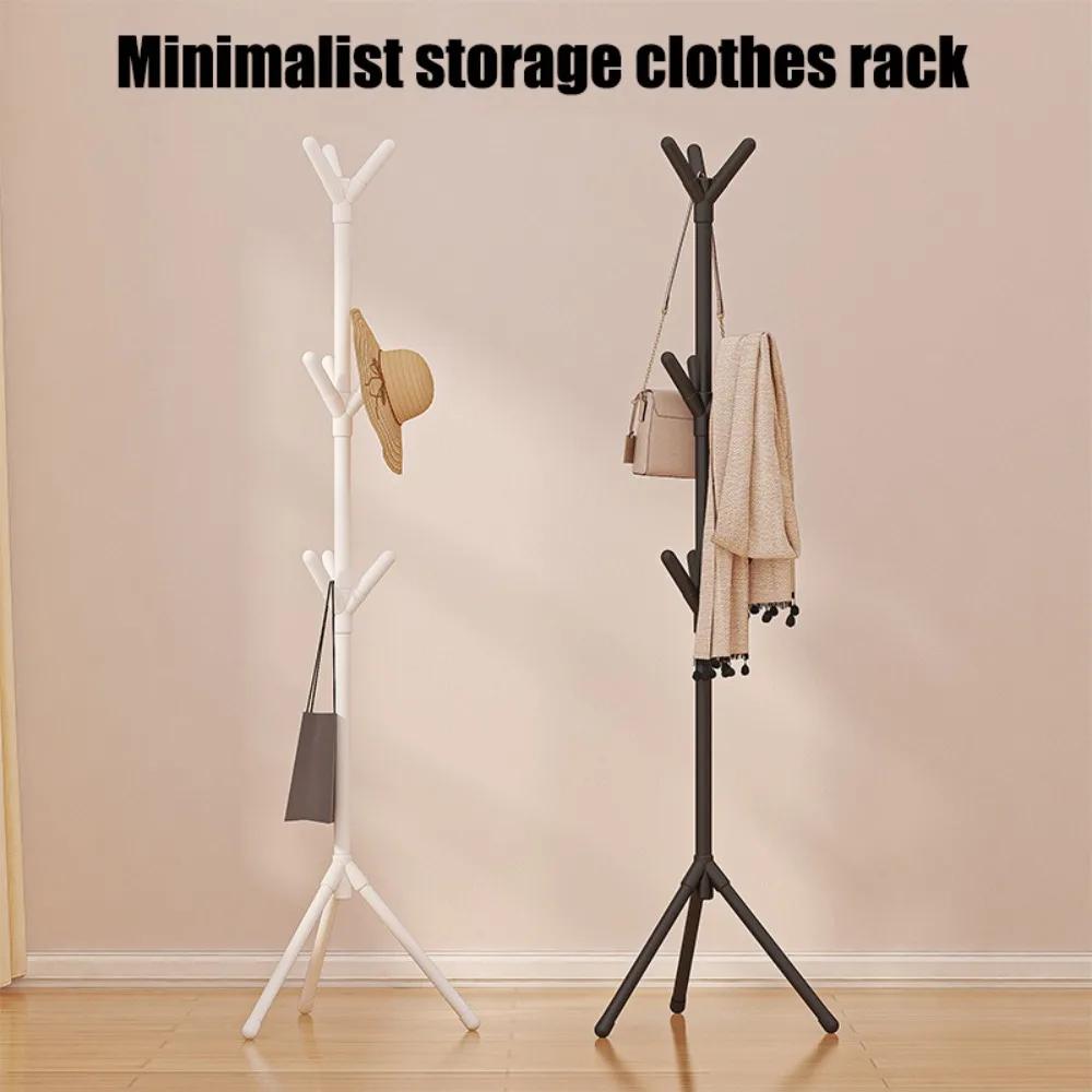 Simple Clothes and Hat Rack High Load-bearing Capacity Waterproof Floor Standing Coat Rack Living Room Organization and Storage