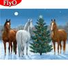 Алмазная вышивка крестиком Лошадь животное Алмазная картина Рождественская елка Мозаика Животный Декор для дома