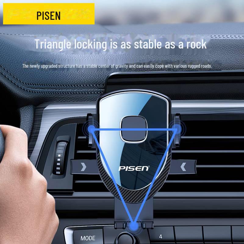 PISEN Вращающийся на 360° автомобильный держатель для телефона с крючком и дизайном для выхода воздуха