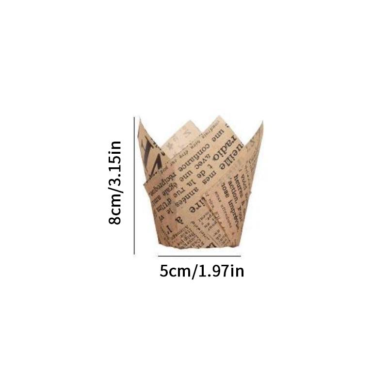 50 шт./наборы Тюльпан Маффин Кекс Бумажные стаканчики Маслостойкие Вкладыши для кексов Выпечка Торт Коробка для торта Украшение торта Сделай сам Инструменты Обертки для маффинов
