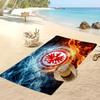 Пляжное полотенце Eintracht Frankfurt Football Print, Большое Мягкое Быстросохнущее Полотенце для Пляжа Кемпинга Плавания