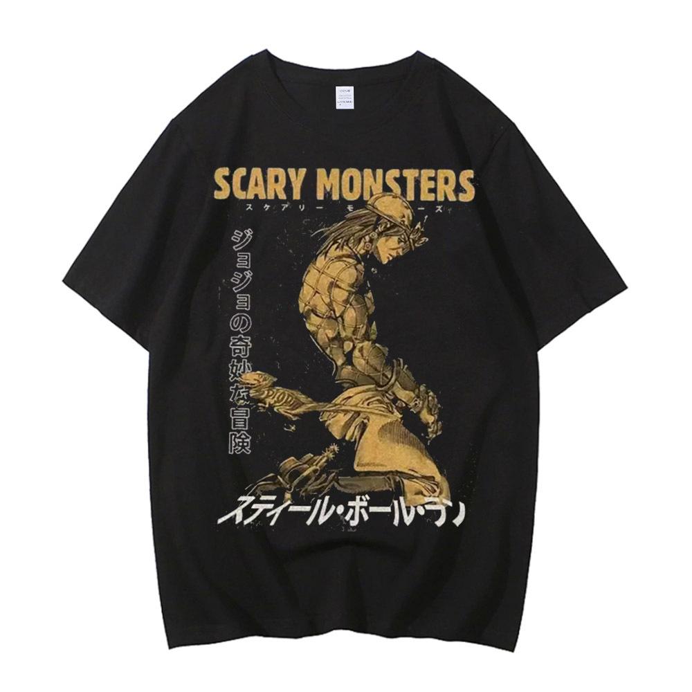 Jojo’s Bizarre Adventure cotton t-shirt teen 80s korean clothes Digital t-shirt Pop Culture harajuku graphic Retro 2000s Y2k1