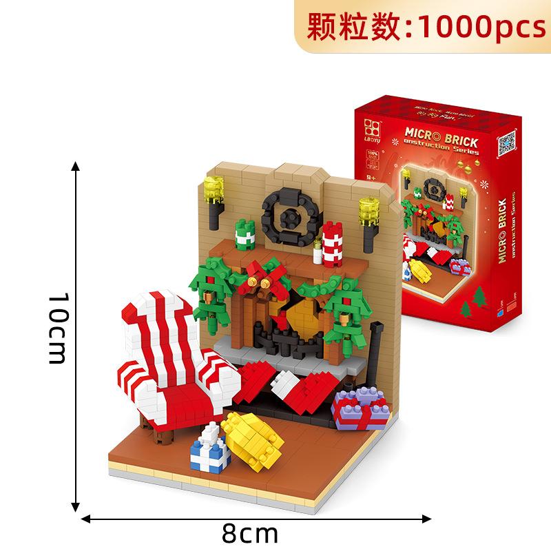 Santa Claus Action Figures Building Block DIY Assembly Kid Toy Snowman Diamond Building Blocks 2300pcs Bricks Design