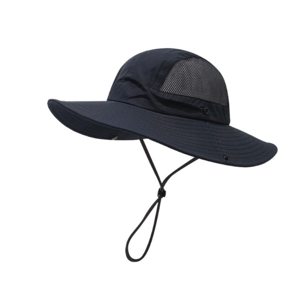 Quick-dry Folding Bucket Hat Nylon Hiking Cap Simple Men Fisherman's Hat Summer