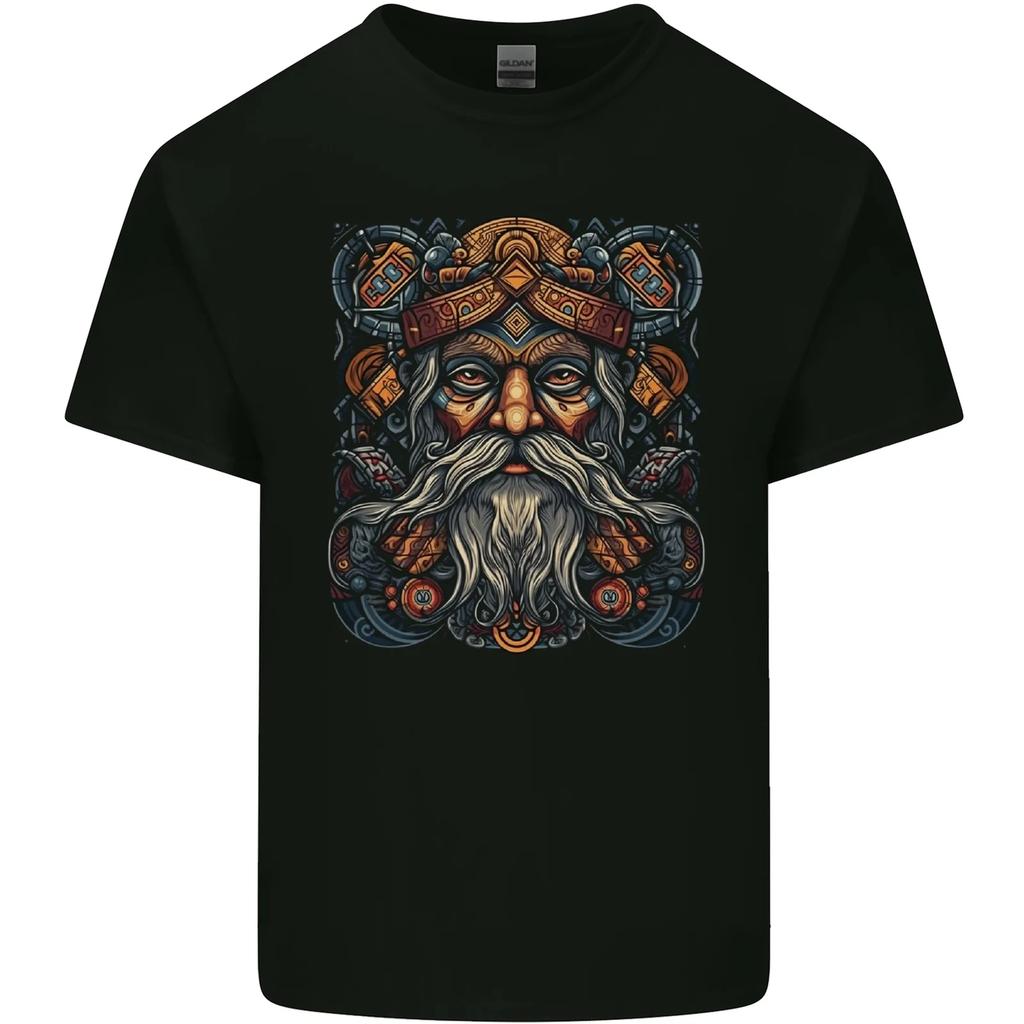 Tribal Viking Pagan Odin Warrior Mens Cotton T-Shirt Tee Top