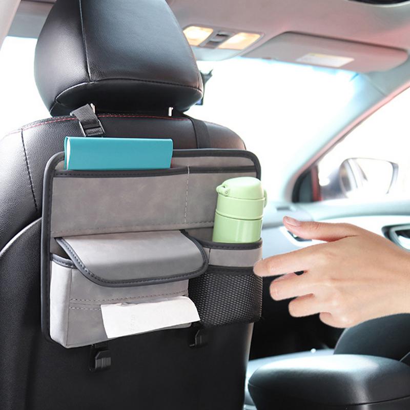 Органайзер на спинку сиденья Органайзер для хранения на спинке сиденья Органайзер на спинку сиденья автомобиля Органайзер большой вместимости с несколькими отделениями для закусок