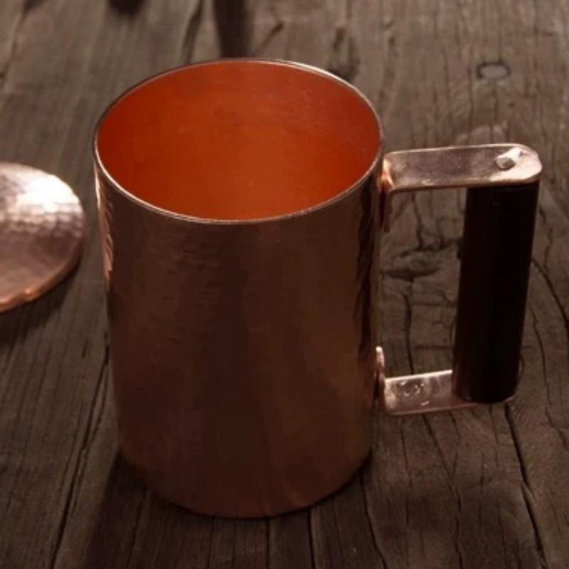 Винтажная Медная Кружка для Кофе Ручной Работы Moscow Mule Портативная 450 мл Кружка для Чая Посуда для Горячей и Холодной Воды Чашка Кухня Ресторан