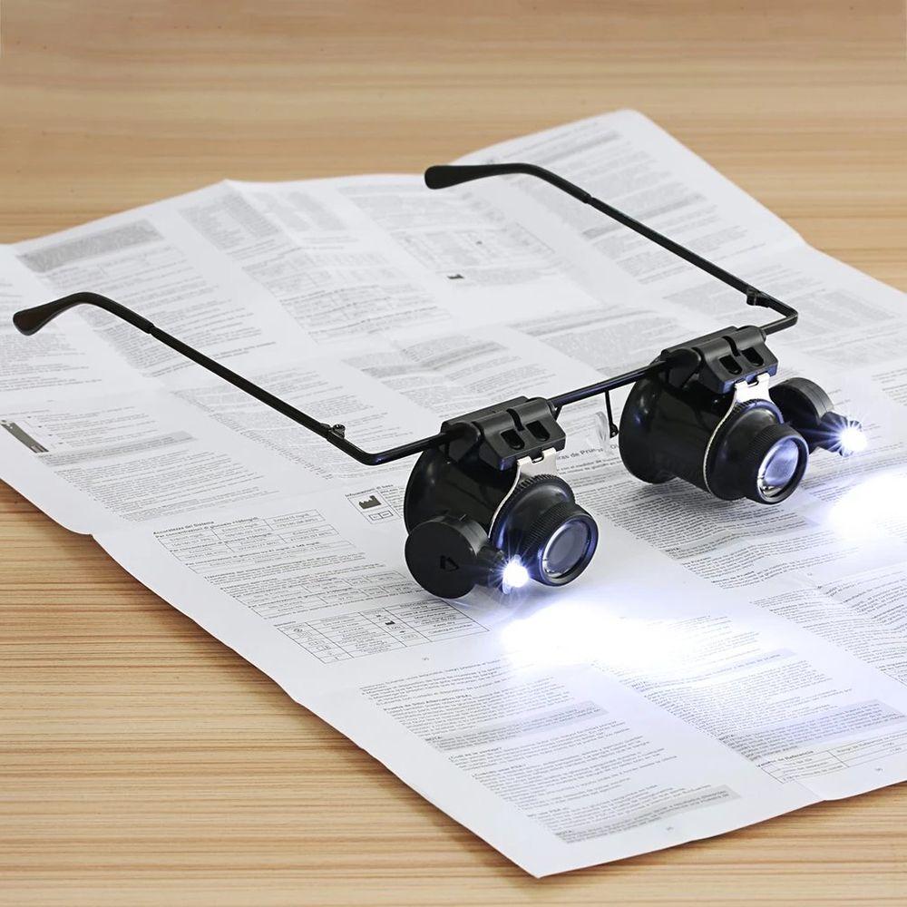 Professional Magnifier Jeweler Inspect Tool Watch Repair 20X Magnifier Double Eye Glasses Type