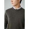 2025 crew neck cashmere sweater thickened solid color long-sleeved sweater knitted bottomed wool sweater