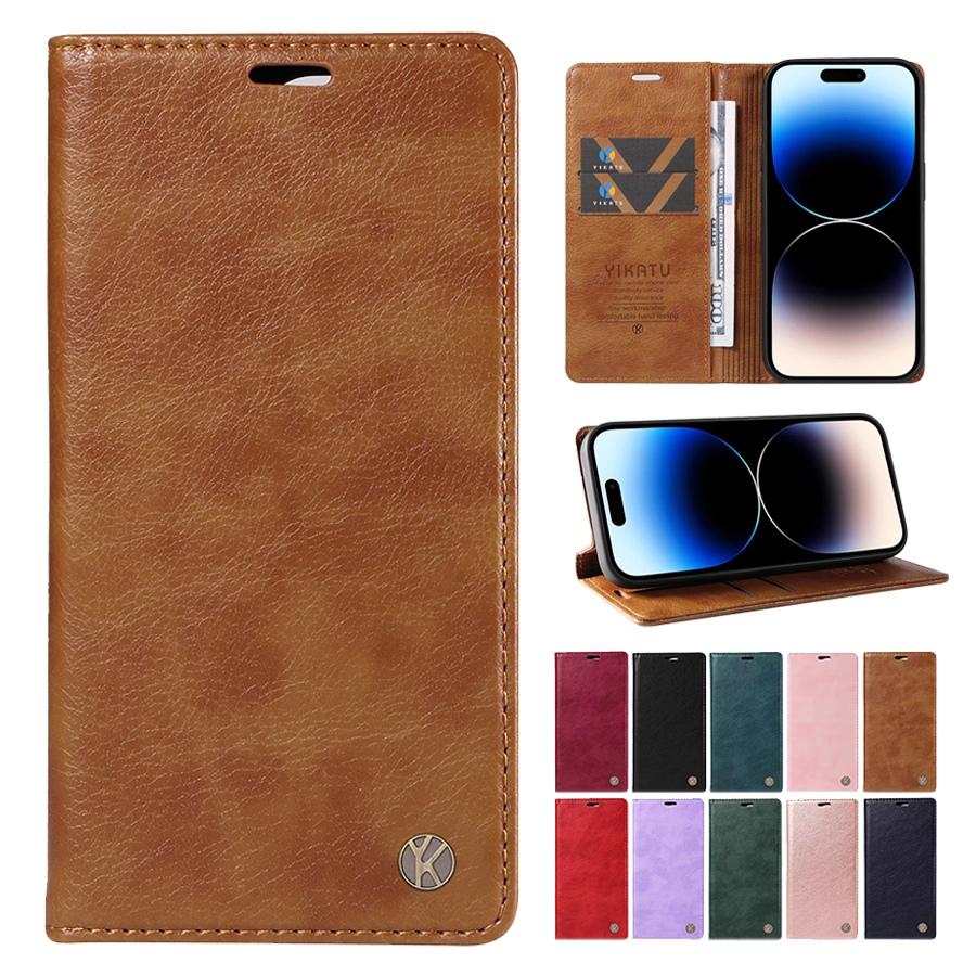 Премиальный кожаный прочный магнитный чехол для iPhone 16 Pro Max 16e 16 Plus 15 Pro 14 13 12 11 XR 7 8 Plus SE чехол-кошелек с подставкой и отделениями для карт