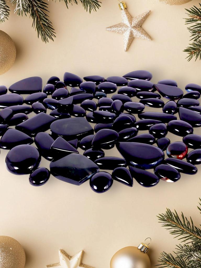 Кабошон из натурального черного оникса с плоской основой, лот россыпью кабошонов, смешанный лот, лот целебных драгоценных камней для изготовления ювелирных изделий.