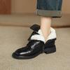 Мода НОВЫЕ Зимние Женские Ботинки Круглый Носок Массивный Каблук Обувь Спилок Обувь для Женщин Шнуровка Теплые Плюшевые Ботильоны Молния Современные Ботинки