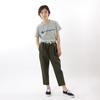 Длинные прорезные карманы с логотипом One Point Logo Basic Olive [Champion], брюки для детей, 100% хлопок, бока, вышивка, CK-Z202