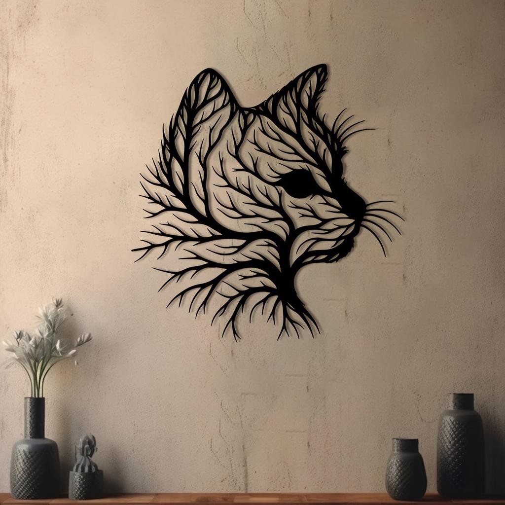 Cat Face Hanging Decoration Wall Metal Decoration Metal Crafts Wall Decoration Hanging Decoration Home Decoration