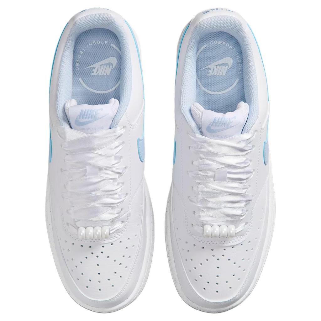 Nike Court Vision Low Синтетическая кожа Дышащая Поддержка Низкие Кеды для скейтбординга Женские IB6652-102