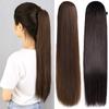 Synthetic Long Straight Ponytail Hair Natural Hair Drawstring Ponytails With Clip Elastic Band For Women