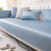 Ice Silk Sofa Cushion Summer Summer Summer Mat Cushion Non-Slip Leather Sofa Cover Cover Cloth Solid Color Seat Cushion