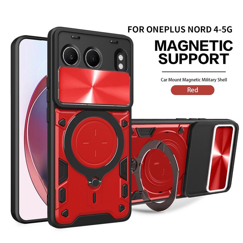 Чехол для OnePlus Nord 4 5G с кольцом-держателем для защиты камеры, бронированный чехол для телефона для One Plus Nord4 1+Nord 4 2024 CPH2663 6.74" Задняя крышка