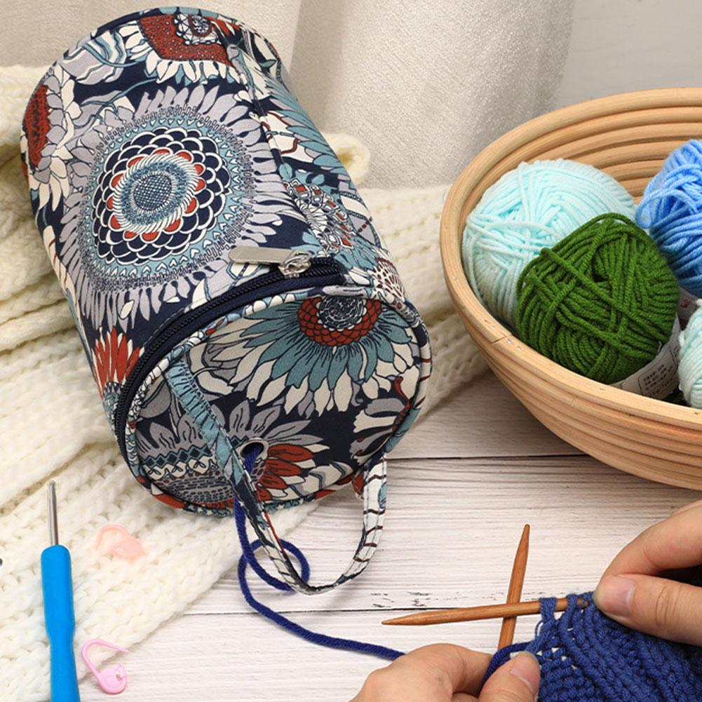 Сумка для вязания крючком, большая емкость, швейные иглы, сумка из ткани Оксфорд, вязальные спицы, сумка-органайзер для вязания крючком, сделай сам, ремесло