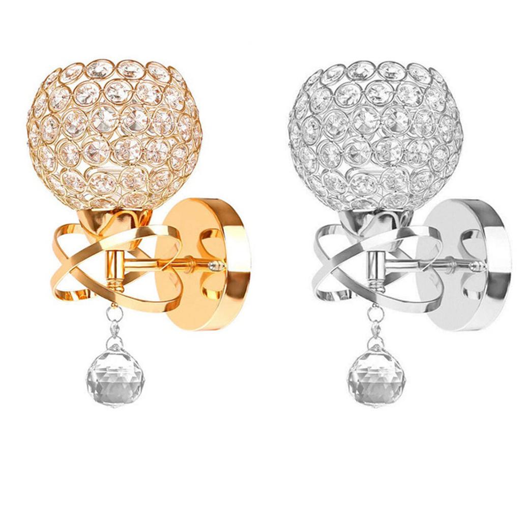 Crystal Wall Sconces Bedroom Wall Lamp Round Modern Bedside Wall Lights Dining Room Hallway Light