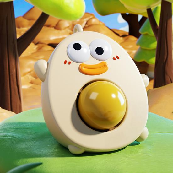 Игрушка Вареное яйцо с вытекающим желтком на шнурке для снятия стресса, мультяшное яйцо для сжимания