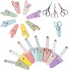 Colorful Lattice Scissors Protection Case Manicure Pedicure Tools Nipper Scissors Nail Clippers