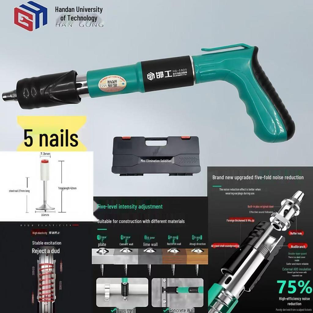Compact Ceiling Fastener: Lightweight, Adjustable Nailing Tool for Wire and Pipe Clamping