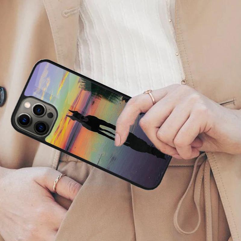 Cute Dog Sunset Walk Canine Magnetic Phone Case For APPLE iPhone 17 Air 16 14 13 12 Pro Max 15 Plus Wireless MagSafe Cover