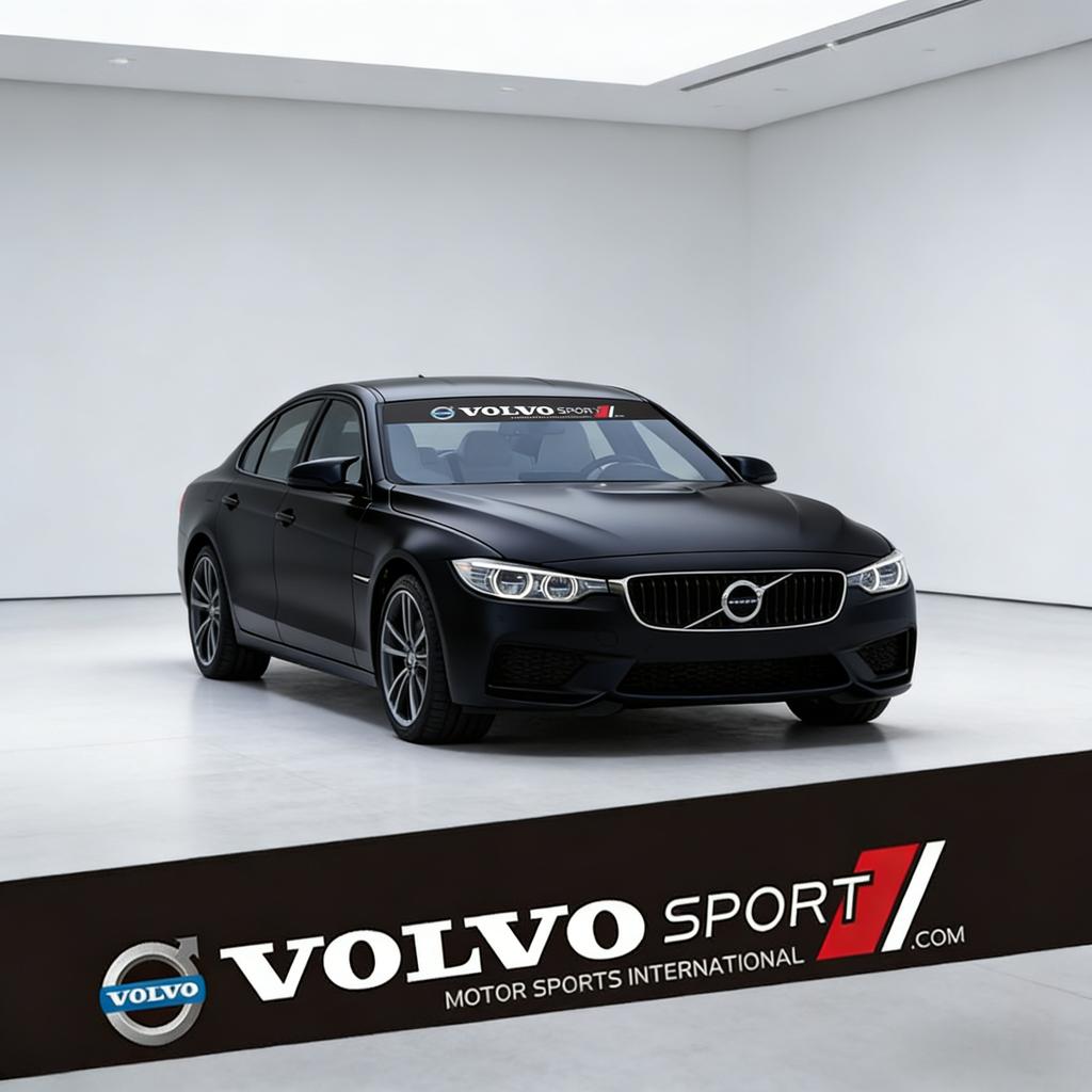 ptwrl4 Volvo Sport Racing Front Windshield Sunshade Sticker For XC60 XC90 S60 S90 V60 V90 135x20cm Car Decor Decal Auto Accessory