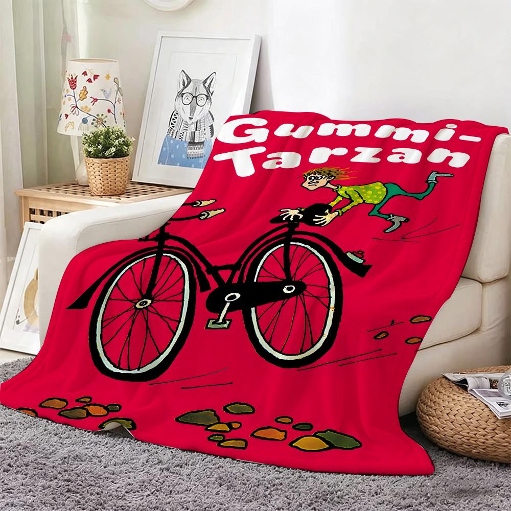 Kids Cartoon T-TGummi T Throw Lightweight 240g Flannel Blanket Soft Skin-friendly for Summer Cooling