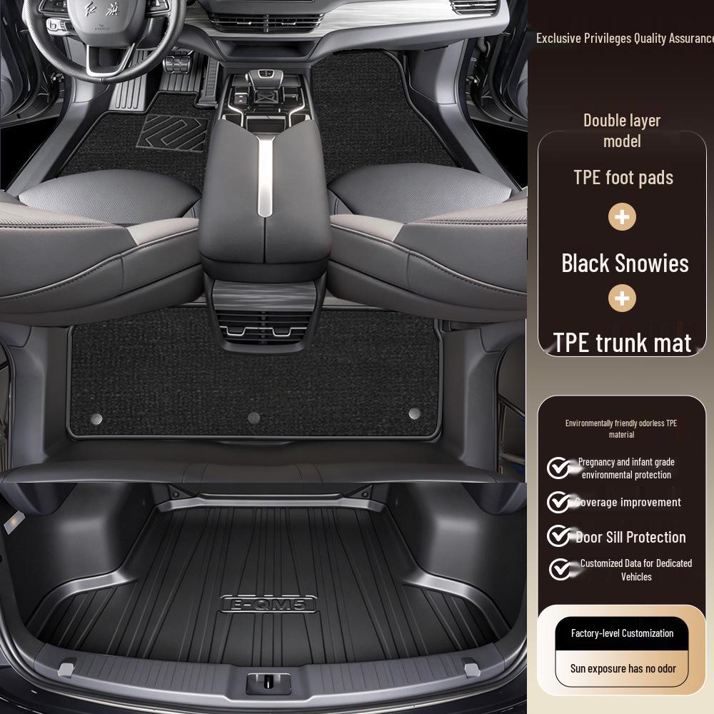 Полное покрытие салона Hongqi EQM5, коврики для пола автомобиля из ТПЭ