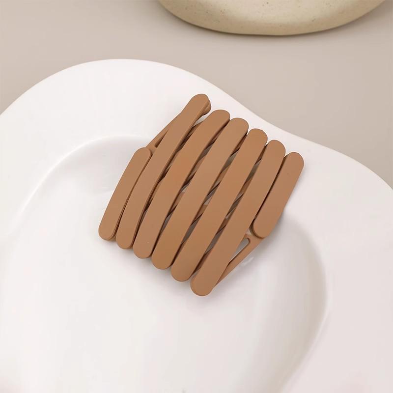 2 шт., удобная складная однотонная пластиковая повязка для волос для женщин и девочек, дорожная эластичная повязка на голову, повязка на голову, новинка, аксессуары для волос