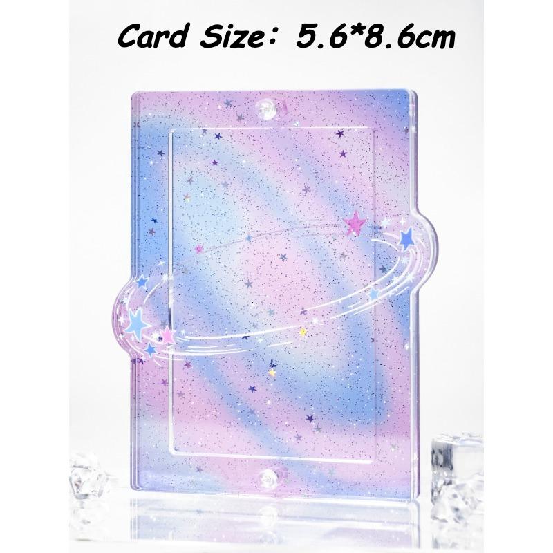 Brilliant Milky Way Series Photoicard Frame for Kpop Idol Card Acrylic Photo Frame 3 Inch Anime Card Sleeves Creative Desk Decro