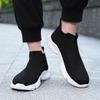Large Size Fly-woven Sports Shoes Medium and High Top Casual Sleeve Socks Shoes Breathable Mesh