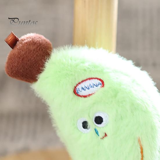 Small Banana Plush Toy Cute Keychain, Soft Stuffed Fruit Pendant Simulated Key Holder with Embroidered Face, Cartoon Bag Charm for Backpack