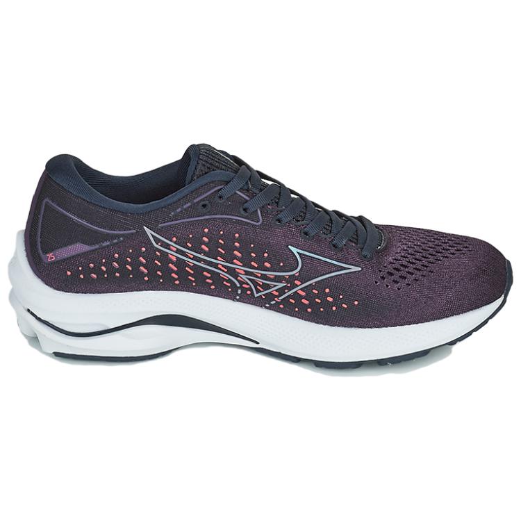 Mizuno Wave Rider 25 Удобная амортизация Нескользящая поддержка Низкие Беговые кроссовки Женские J1GD210358