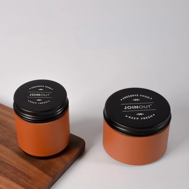 Портативная мини-емкость для хранения кофейных зерен из алюминиевого сплава, герметичный резервуар для кофейного порошка, контейнер для хранения кофейных зерен и чая для кемпинга на открытом воздухе