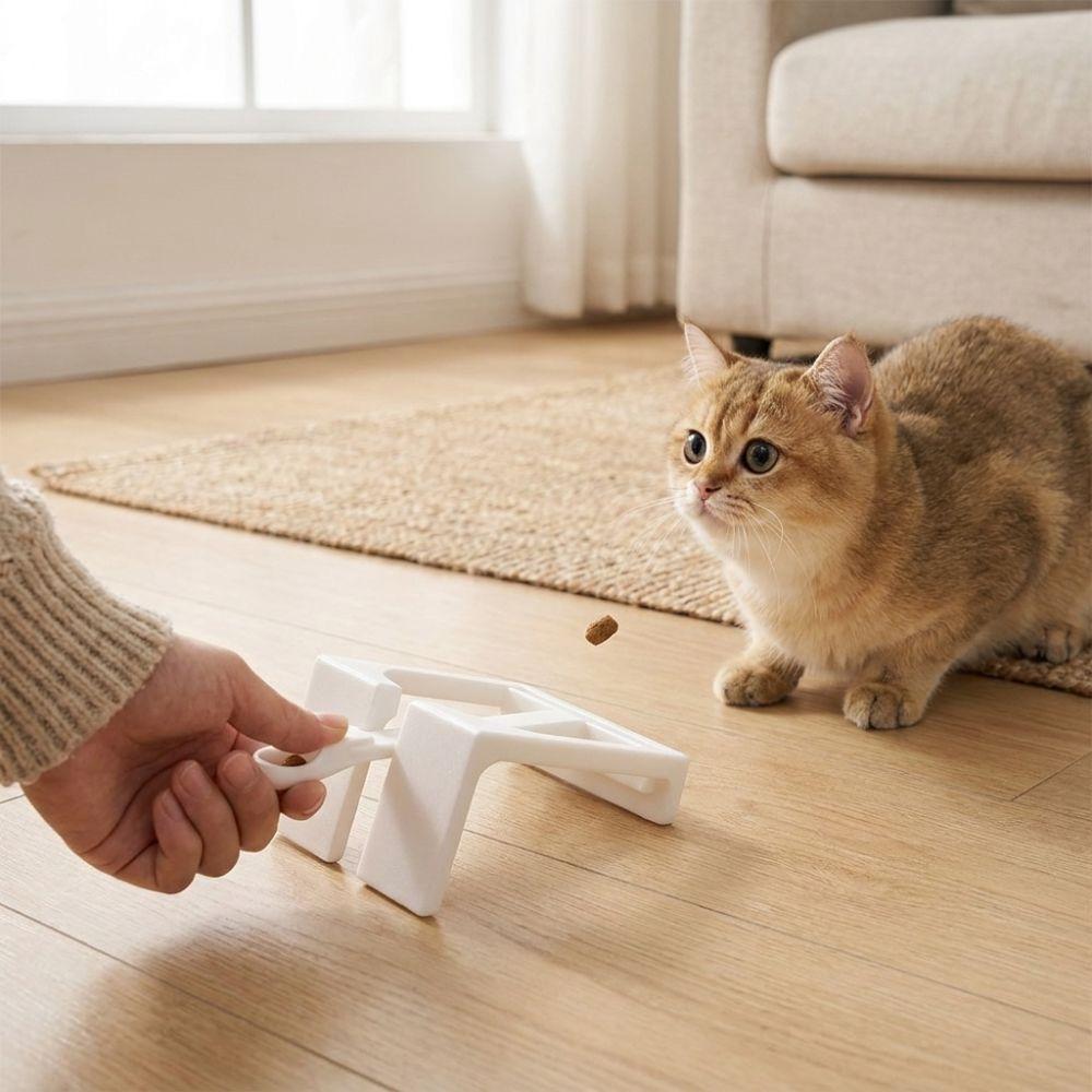 Manual Cat Snack Dispenser Enrichment Interactive Dog Feeding Toy Daily Interaction