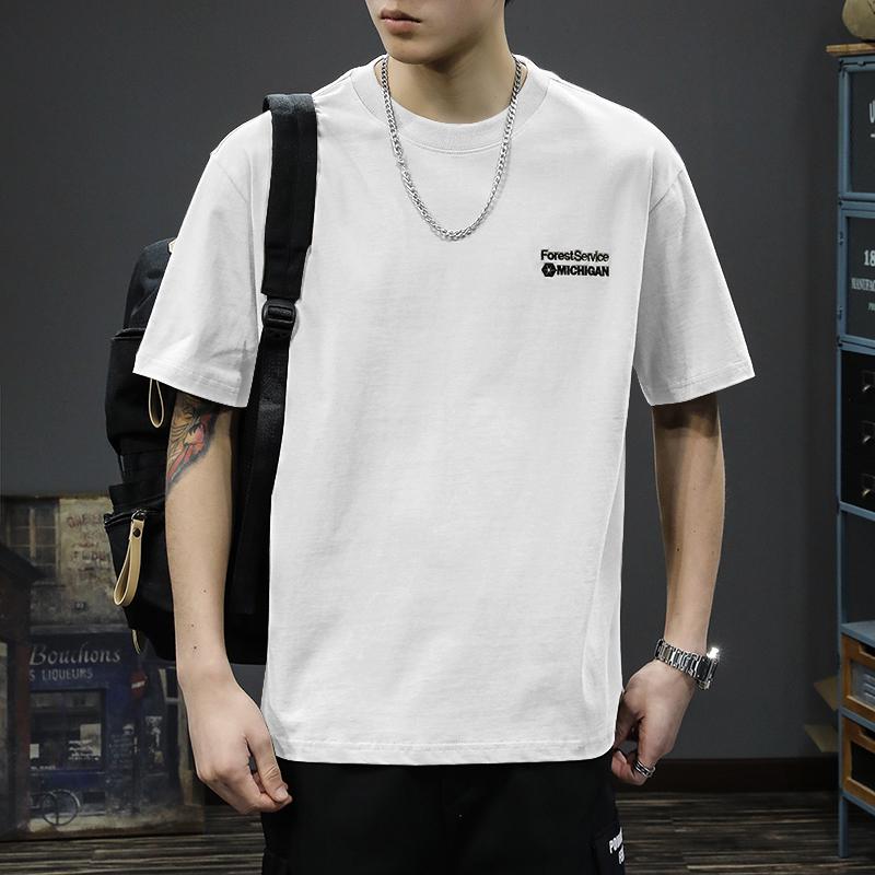 Men's Retro Cotton Loose Fit Short-Sleeve T-Shirt - Trendy Summer Casual Wear
