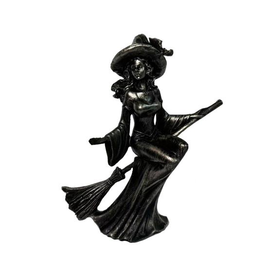 Sexy Witch Figurine Gothic Witch Ornament Desktop Decorative Witch Sculpture Gift for Witches Lovers Cabinet Mantel Decoration