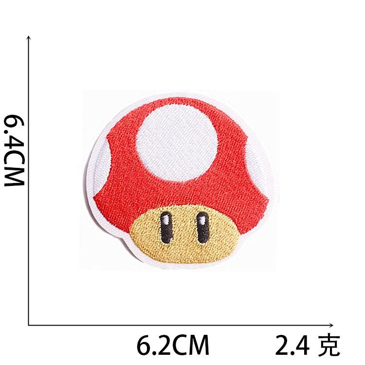 New Cartoon Mario Embroidery Cloth Sticker Anime Embroidery Label Game Character Computer Embroidery Chapter Boy Bag Patch Sticker