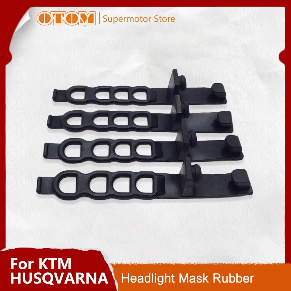 OTOM 4 Pieces Motorcycle Headlight Mask Rubber Fix Brackets Strips Motocross Accessories For KTM XCW EXCF HUSQVARNA FC TC TX FX