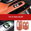 For Mercedes Benz C GLC Class W206 X254 Car Accessories Door Window Glass Lift Button Cover Trim Frame Leather Sticker